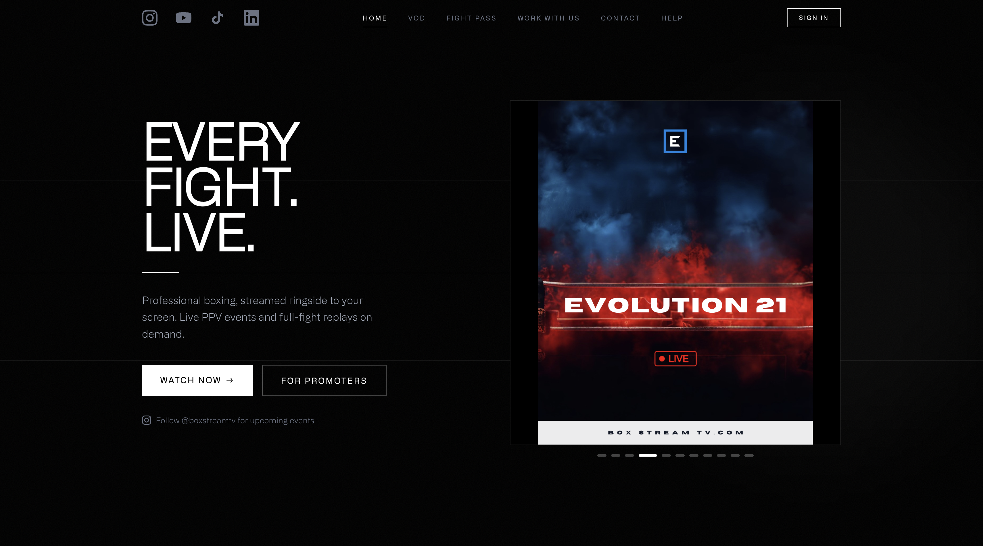 BoxStream homepage