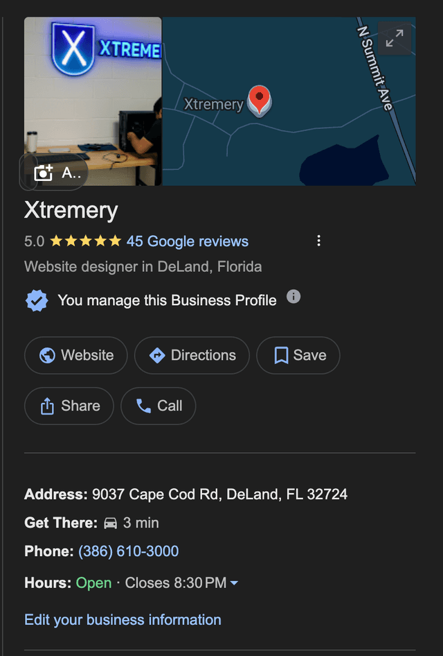 Xtremery — 5.0 stars, 45 Google reviews, DeLand Florida