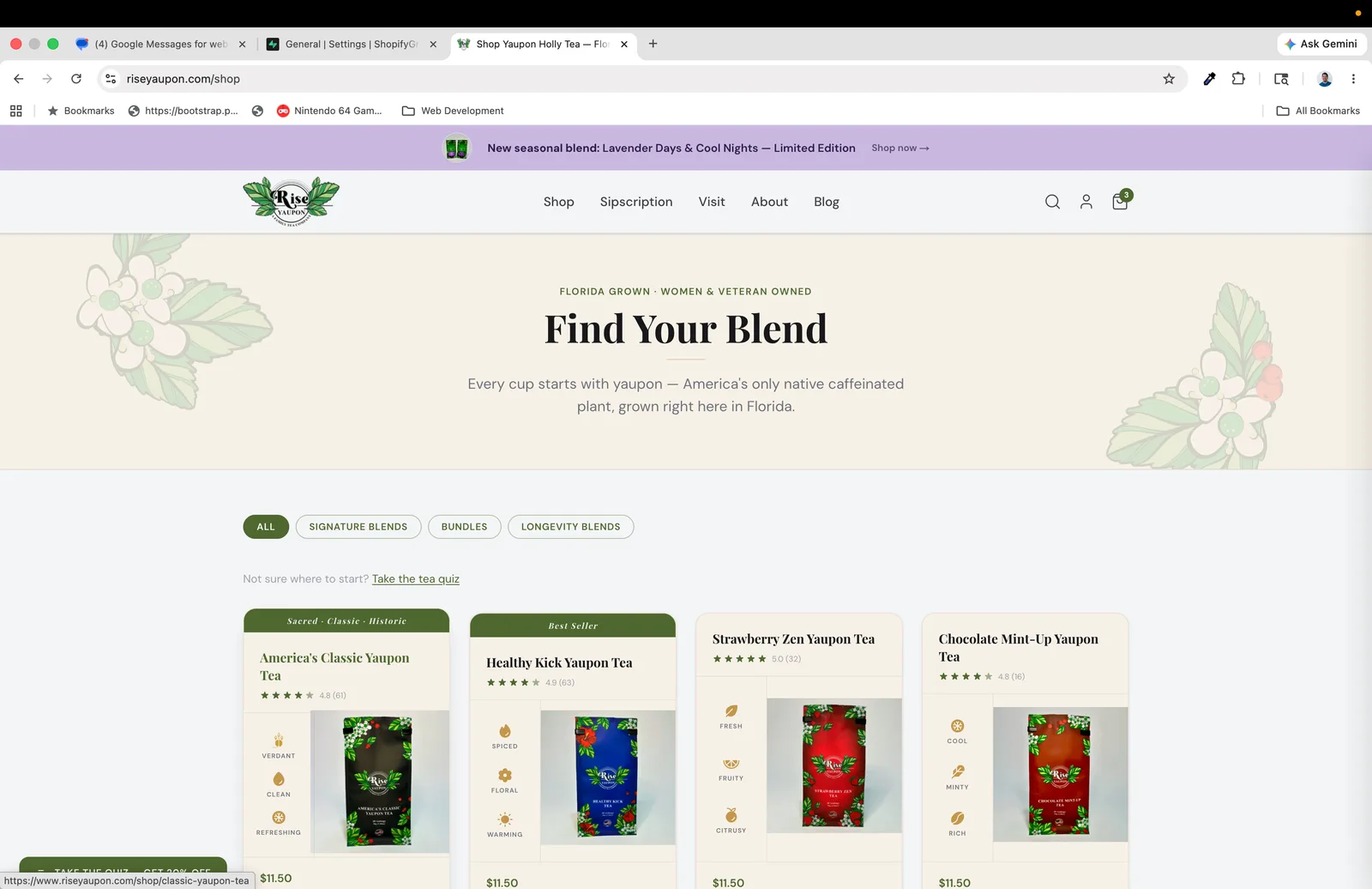 Shop — new Next.js build
