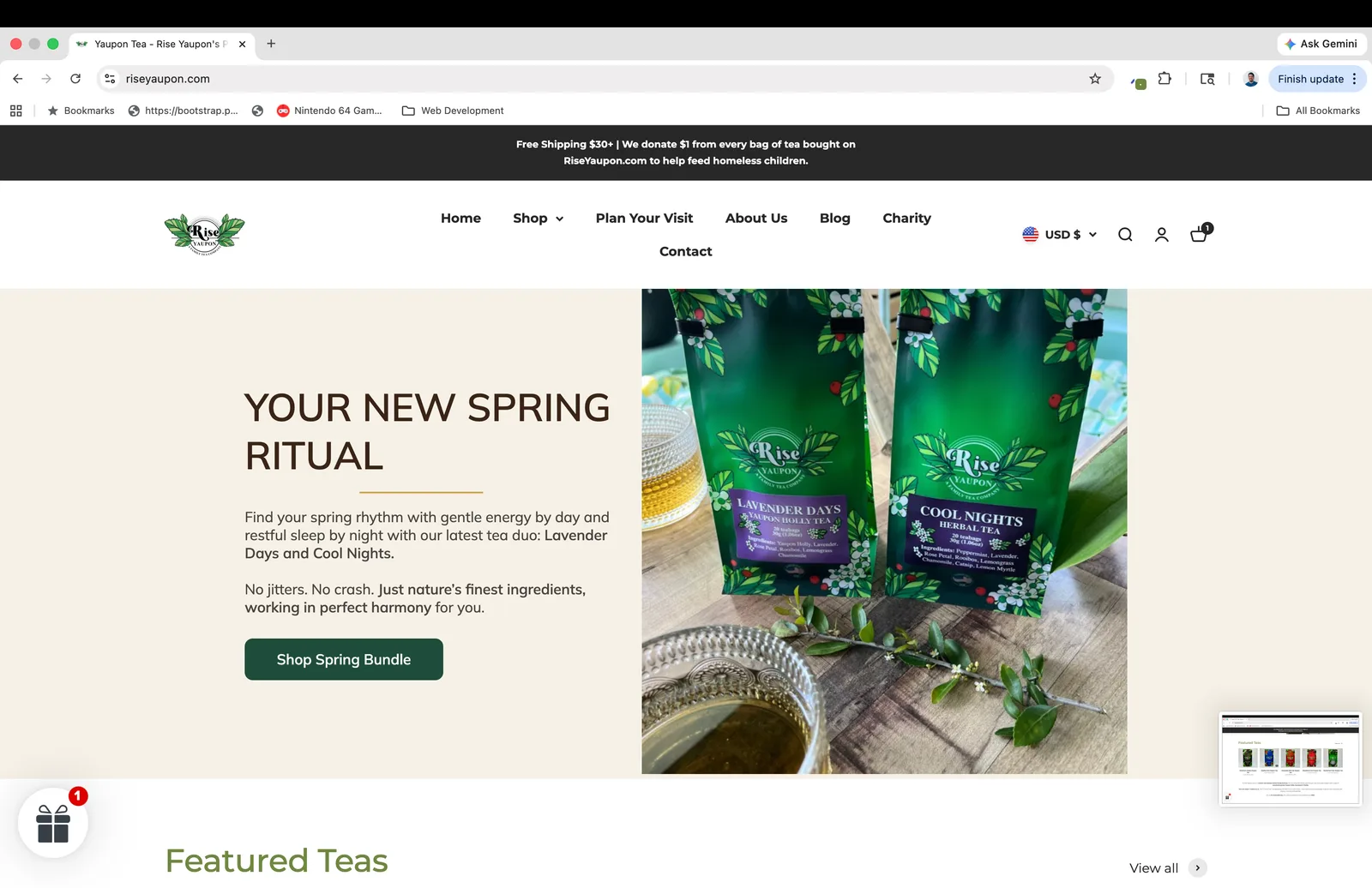 Hero — old Shopify theme